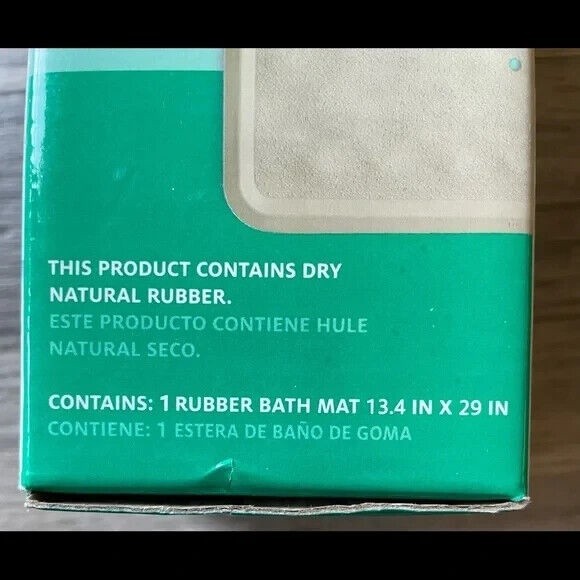 Medline Bath Safety Rubber Bath-Mat Microban 13.4 in x 29 in Bathroom Floor Mat - Picture 4 of 4